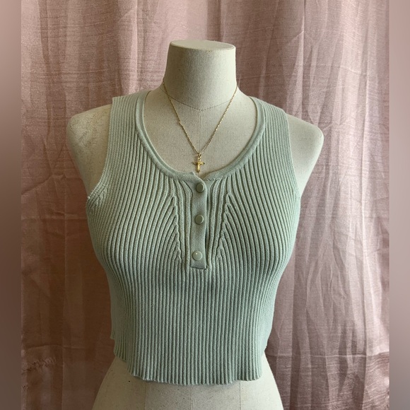 Zara Tops - Zara mint green tank Top